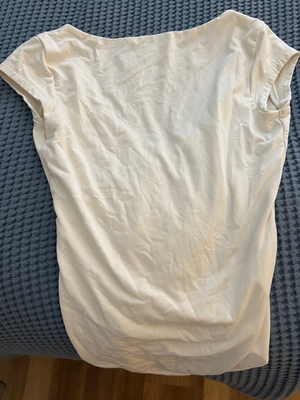 Abercrombie & Fitch Cream Short Sleeve Bodysuit